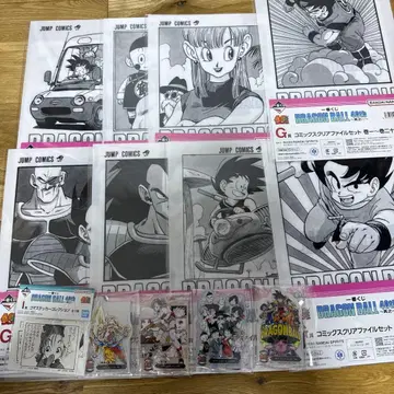 드래곤볼 제일복권 F상 아크릴 스탠드 G상 클리어 파일 세트