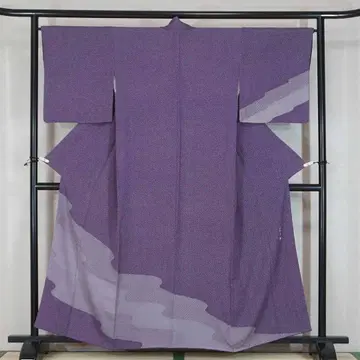 미사용 순수 실크 에도 코몬 츠케사게 호몬기 155cm a732