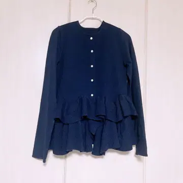 titivate 프릴 헴 니트 가디건 L 사이즈