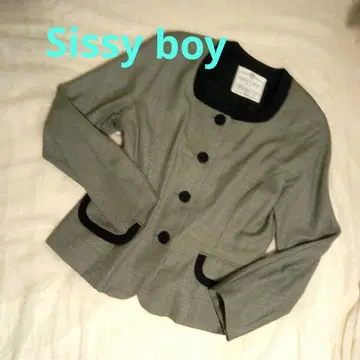 노카라 자켓 하운드투스 울 Sissy boy