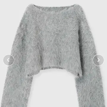 anuans 그레이 수리 알파카 숏 니트 풀오버