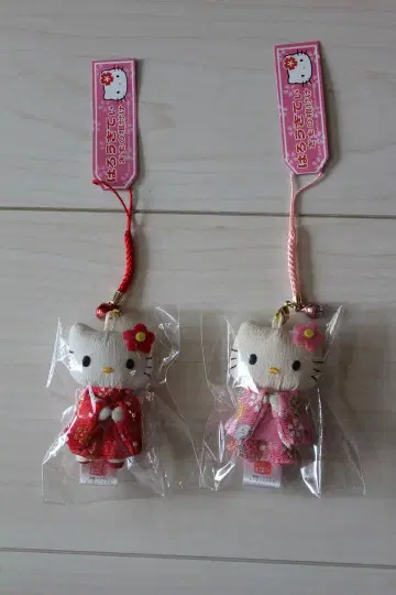 헬로키티 기모노 스트랩 2세트 기모노 끈