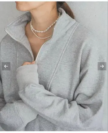 LIEN 하프 지퍼 맨투맨