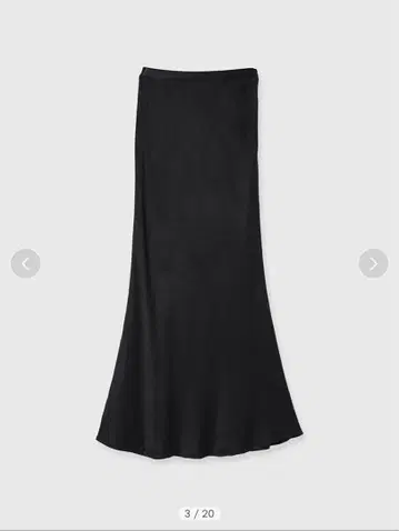 아뉴앙스 anuans 큐프라 새틴 내로우 스커트 ( BLACK )