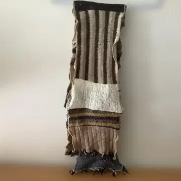 패치워크 니트 머플러