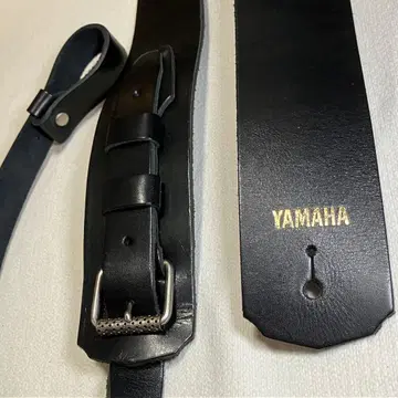 YAMAHA SP-410 천연 가죽 기타 스트랩 블랙 야마하