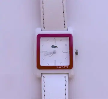 라코스테 손목시계 화이트 가죽