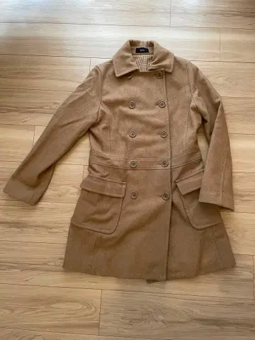 일본제 m 울 혼방 롱 코트 베이지