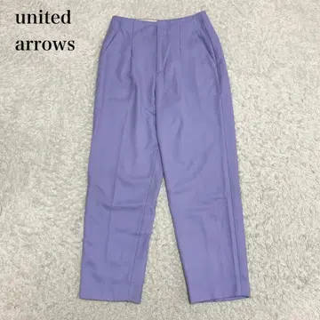 유나이티드 애로우즈 울 테이퍼드 팬츠 하이웨스트 M 블루