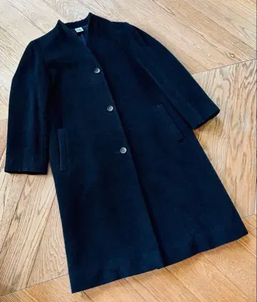 크리치아 가볍고 따뜻한 롱 코트 블랙 40