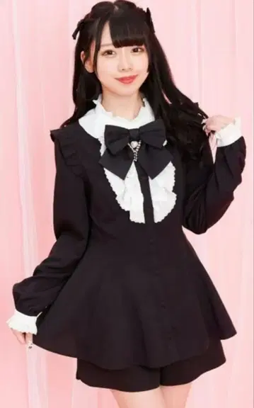 시크릿허니 액세서리 리본 레이스 프릴 셋업