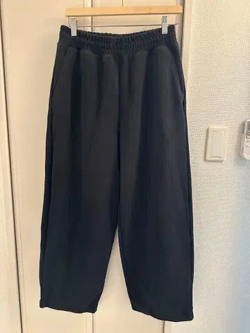 [ 2장 세트 ] ( UNIQLO C ) 맨투맨 와이드 팬츠 BLACK