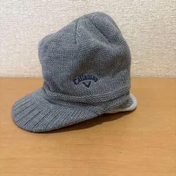 캘러웨이 그레이 니트 모자 챙 부착