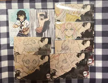 귀멸의 칼날 이노스케 엽서 세트 전집중전 런치 매트 패턴 스이파라