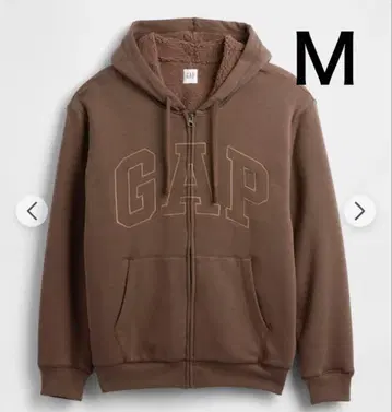 새상품 택 포함 GAP 보아 안감 후드티 M 브라운 gap