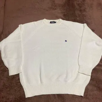 POLO 화이트 니트 M 사이즈