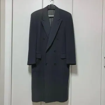 빈티지 롱 체스터 코트 남성용 레트로 캐시미어 혼방 일본제