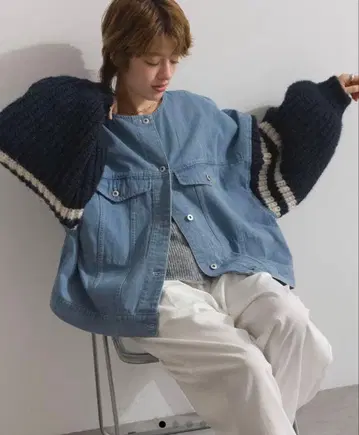 루필리안 볼륨 슬리브 G 데님 자켓