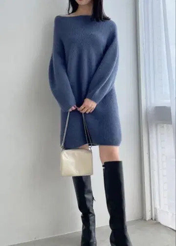 새상품급 SNIDEL 스나이델 라쿤 니트 미니 원피스 원피스