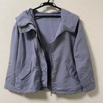 GU 블루 그레이 후드 부착 마운틴 후드티