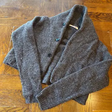 BACCA 울 가디건 38 브라운