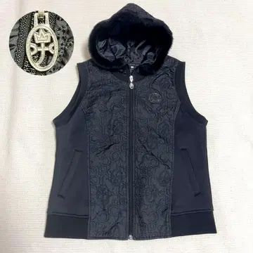 까스텔바작 퀼팅 베스트 후드 부착 본딩 워셔블