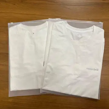 택 포함 새상품 mont-bell 화이트 롱 슬리브 T셔츠 2장 세트
