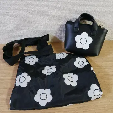 MARY QUANT 에코백과 미니 파우치 세트