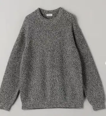 BEAUTY&YOUTH 크리스프 아제 폼 크루넥 코튼 니트