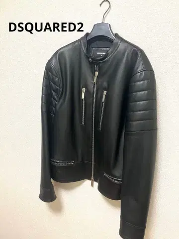 새상품급 DSQUARED2 램 가죽 패딩 싱글 라이더 사이즈 56