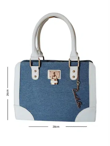 데님 블루 숄더백