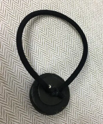 모토 가죽 실버 콘초 팔찌 블랙 미