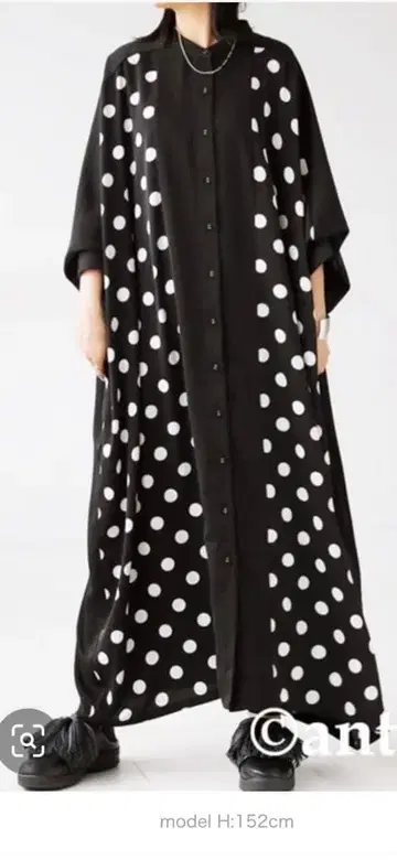 안티카 도트 셔츠 원피스