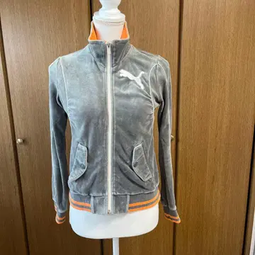 PUMA 벨로아 트랙 자켓 실버 그레이