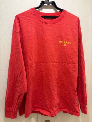 [ 신착 ] BAYFLOW 빨간색 긴팔 T셔츠 YOUR JOY'S CAL