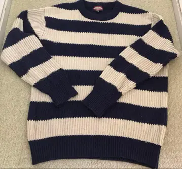 남성용 스웨터 L 보더 니트