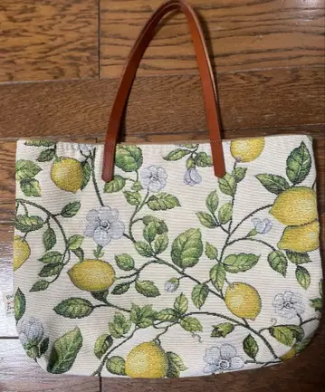 벨 블랑셰 고블랑 직조 레몬 무늬 토트백 무료배송!