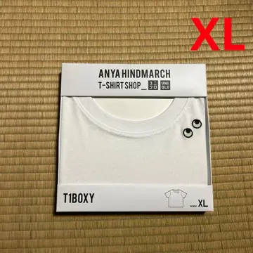 미사용 새상품 유니클로 ANYA HINDMARCH 반팔T셔츠 XL 화이트