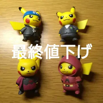 포켓몬 센터 가챠 놀이 피카츄 피규어 컬렉션 4개 세트