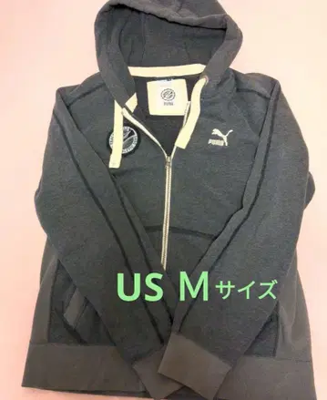 PUMA 멋진 집업 후드티 US M 그레이