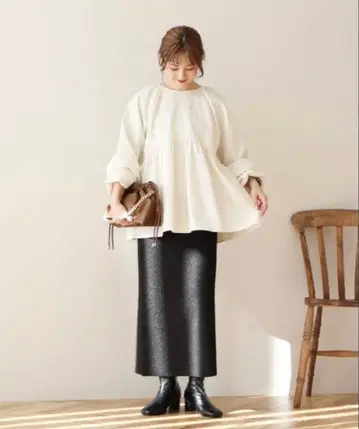 새상품 아메리칸 홀릭 자카드 블라우스 화이트 L