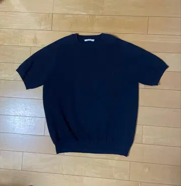 SLOANE 스 반팔 니트 네이비 사이즈 4