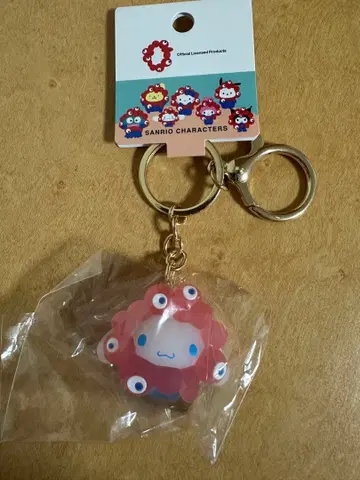 산리오미야쿠미야쿠 입체 마스코트 클리어 컬러 키링 시나모롤