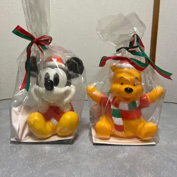 미키마우스와 푸우의 빛나는 크리스마스 피규어 세트