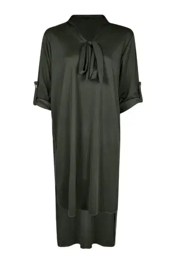 이탈리아제 보타이 스트레치 원피스 카키 루즈핏 고급 성인 엘레강트