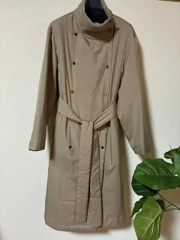 앙피로 충전솜 롱 코트 베이지