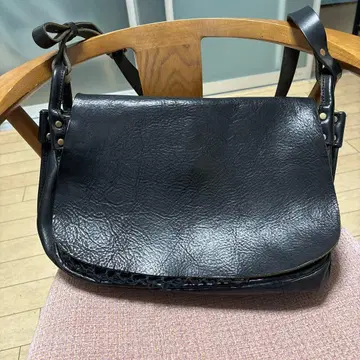 SLOW 가죽 숄더 블랙