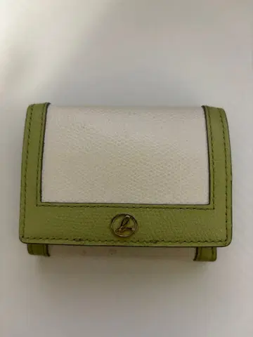 아네스베 3단 폴더형 지갑 화이트 x 그린