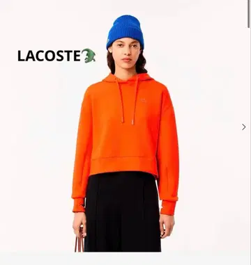 LACOSTE 와이드&크루넥 후드티 오렌지
