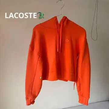 LACOSTE 와이드&크루넥 후드티 오렌지